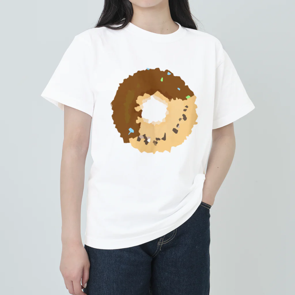 めめめのドーナツ大好き（チョコ） ヘビーウェイトTシャツ