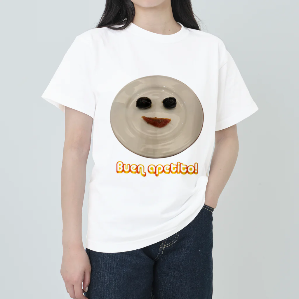 rikukaikuuのめしあがれ（スパニッシュ） ヘビーウェイトTシャツ