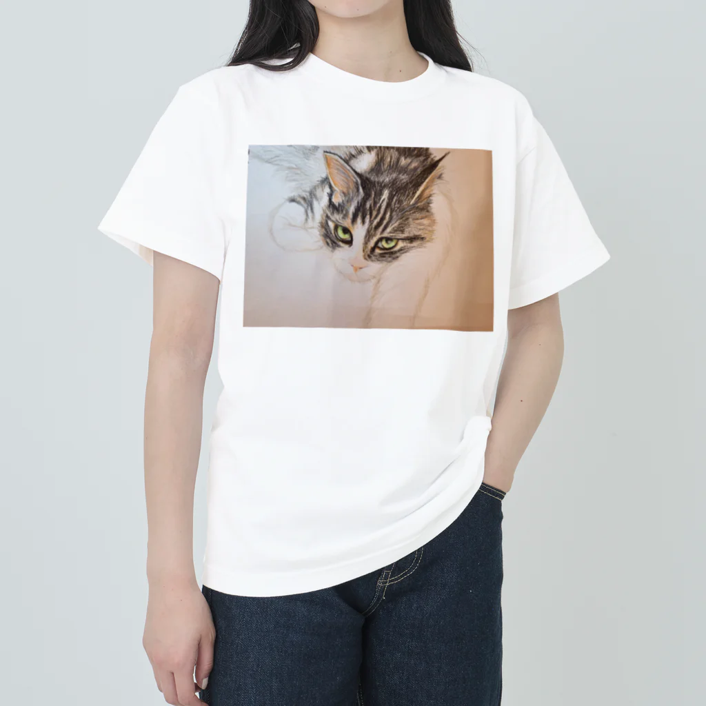 ねむいさかなのお店の愛猫 Heavyweight T-Shirt