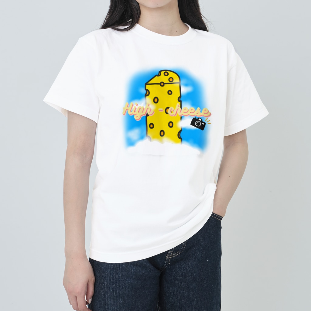 ツナ川しゅりのHigh-Cheese カメラ付き Heavyweight T-Shirt