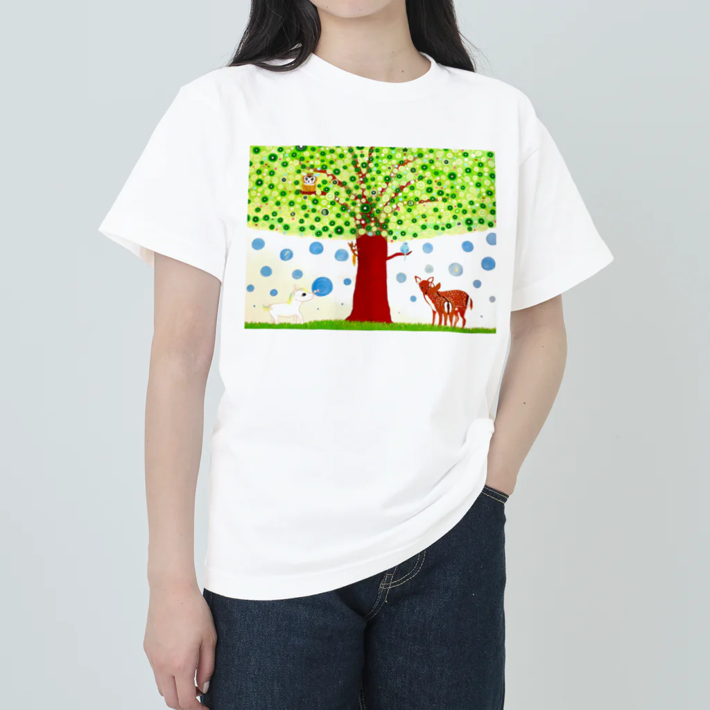 しえ*shopの希望の木　-壁紙用- Heavyweight T-Shirt