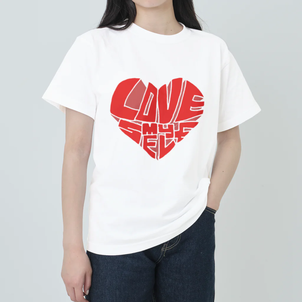 uzu's hima tsubushiのLOVE my SELF (r) Heavyweight T-Shirt