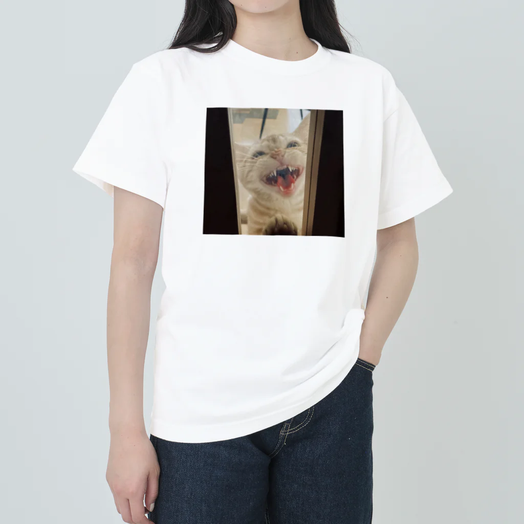 こけしボックスのシャイニング猫 Heavyweight T-Shirt