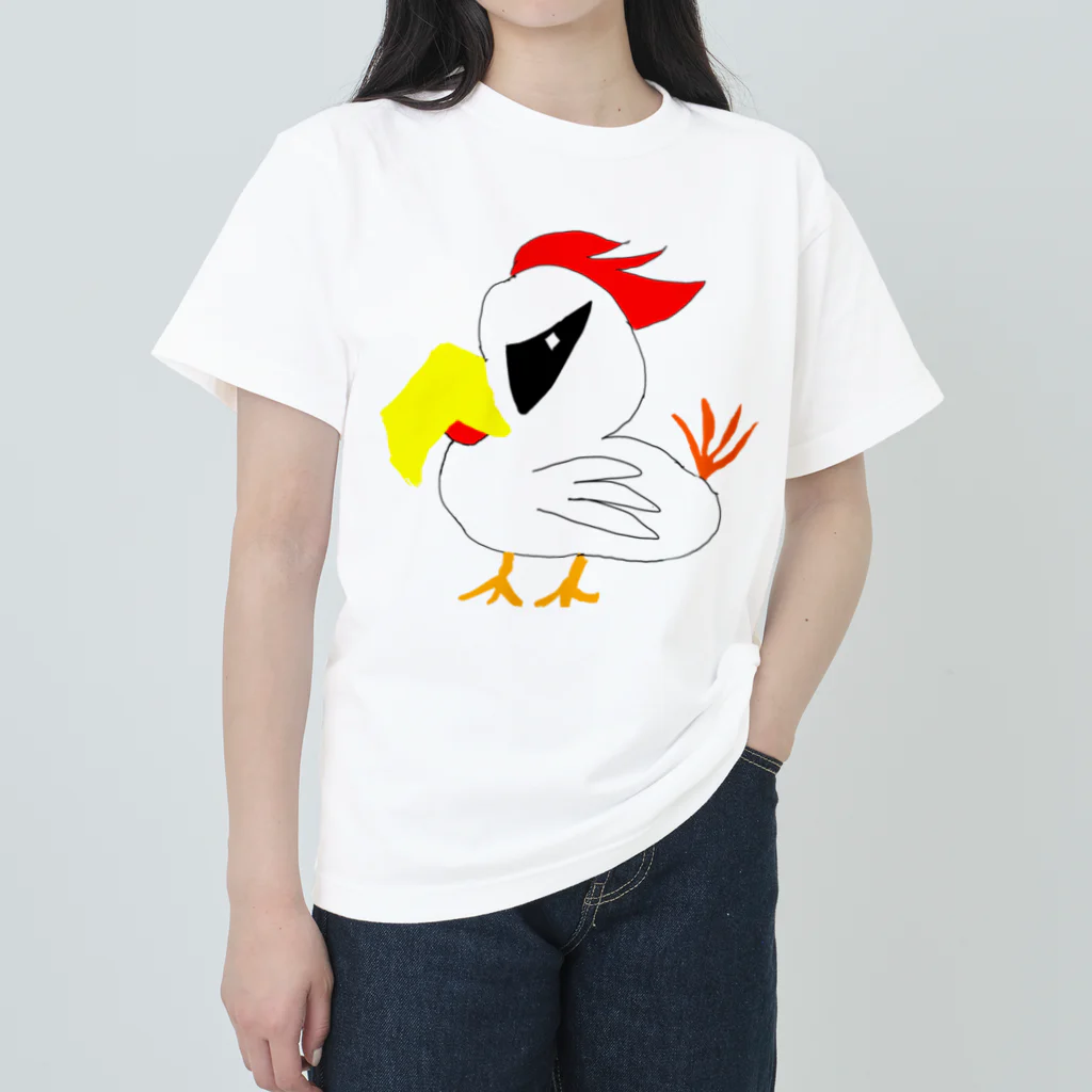 Saku-rinのヤンキー鶏くん ヘビーウェイトTシャツ