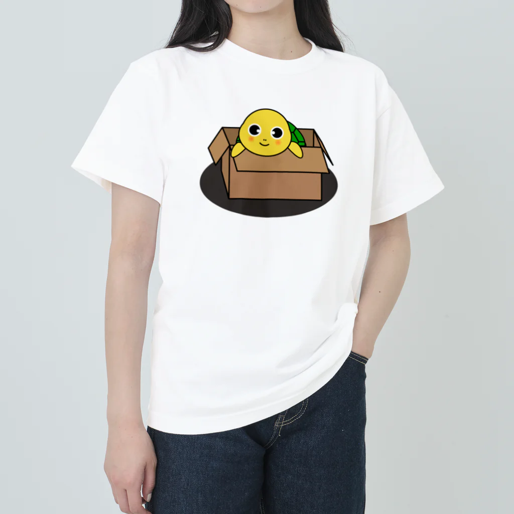 chicodeza by suzuriの段ボール亀さん ヘビーウェイトTシャツ