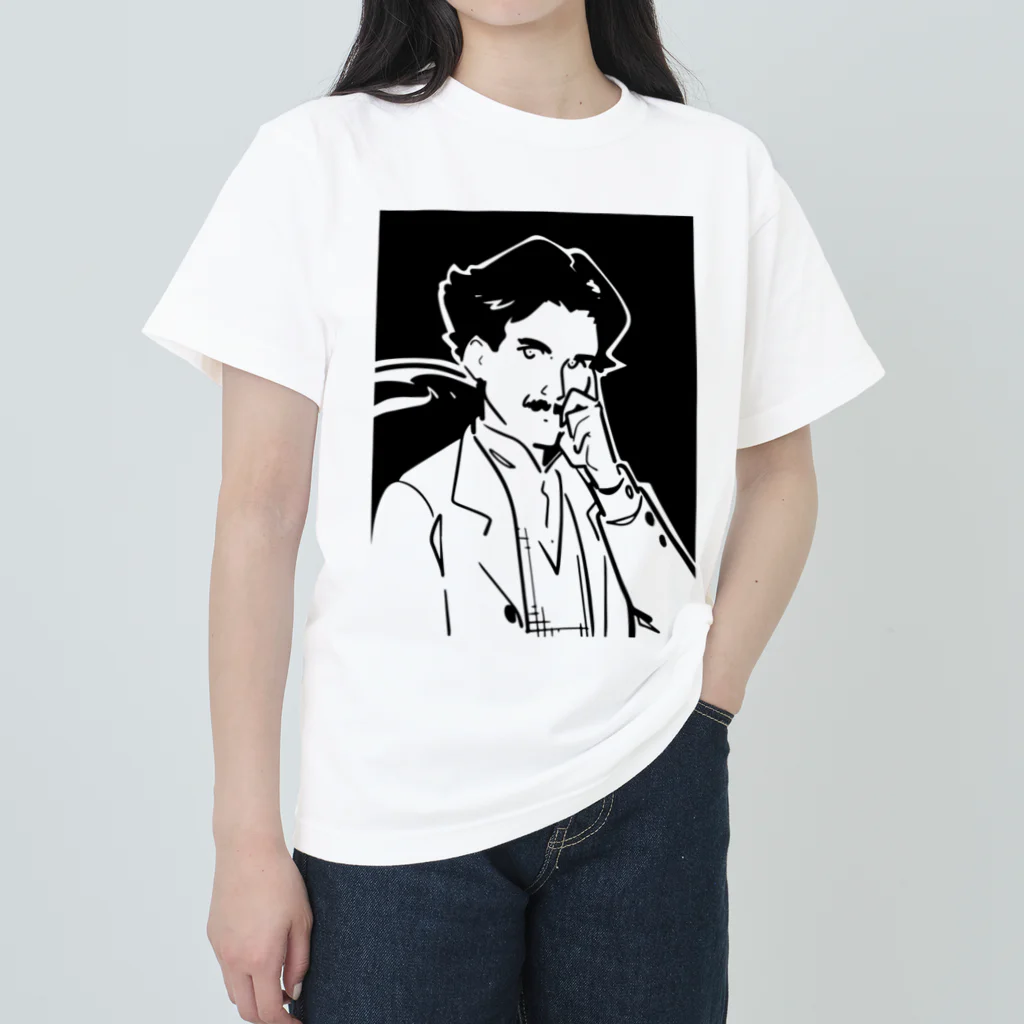 山形屋米店のニコラ・テスラ（Nikola Tesla） ヘビーウェイトTシャツ