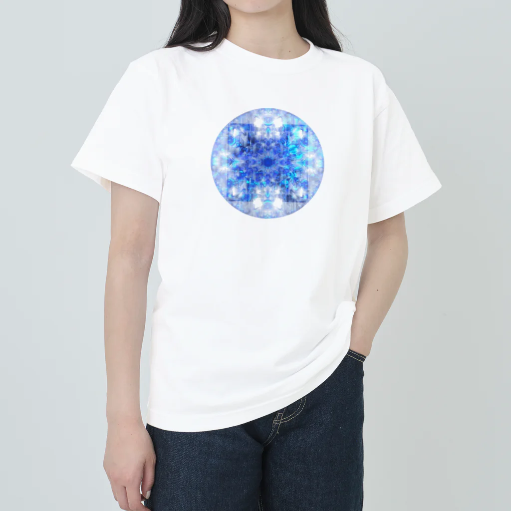 Cyan's graphicsのBlue graphics(circle) Heavyweight T-Shirt
