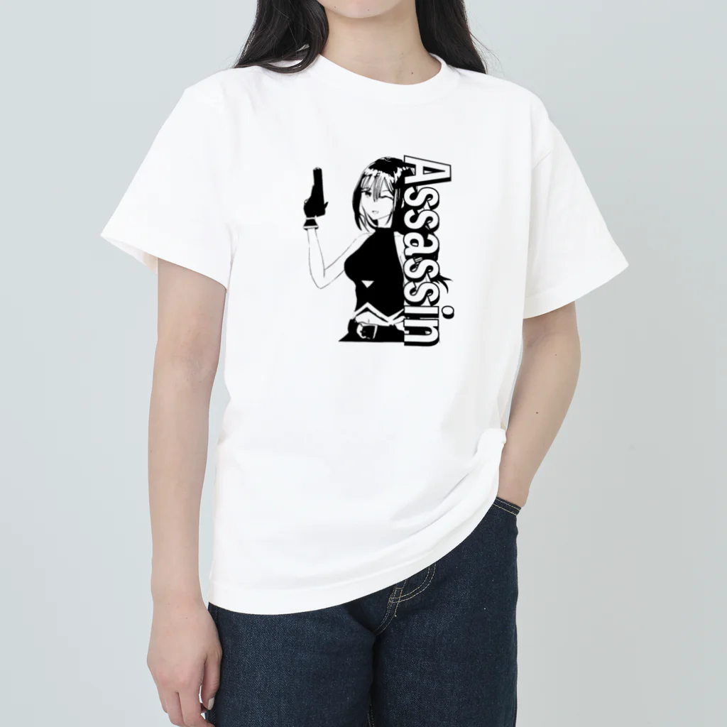 chicodeza by suzuriのアサシンちゃん Heavyweight T-Shirt