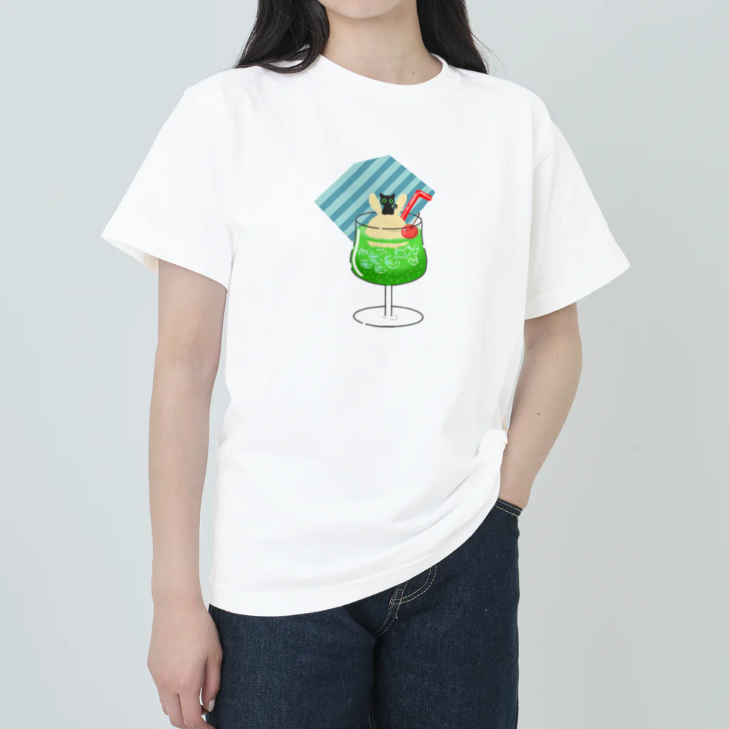 SHOP ベアたんのシュワシュワ　ウエネコさん Heavyweight T-Shirt