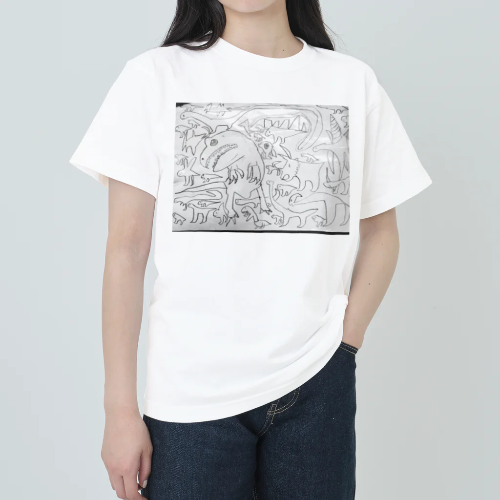 RIKYUのＹＵデザイン　恐竜Tシャツ ヘビーウェイトTシャツ