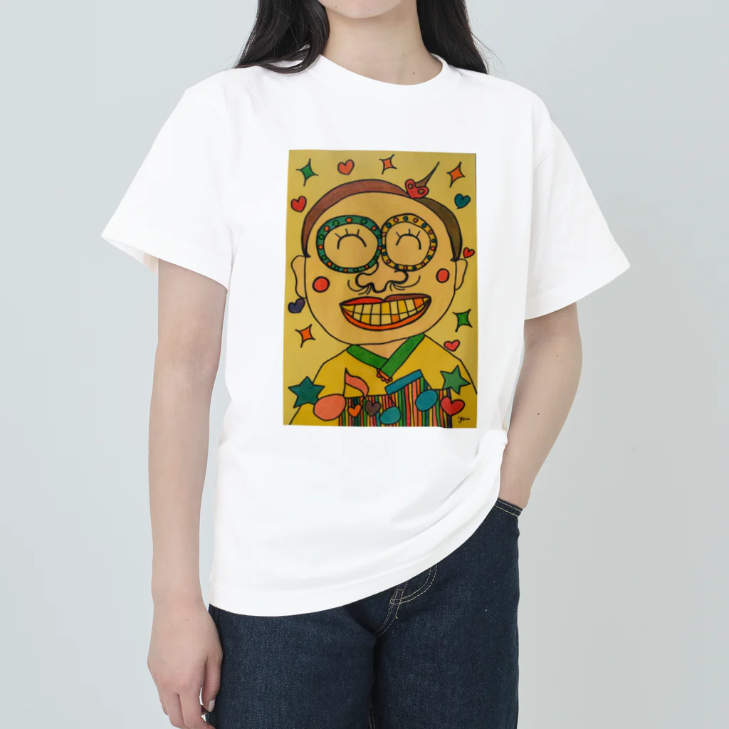 hanageyasuyoのこんにちは鼻毛さん ヘビーウェイトTシャツ