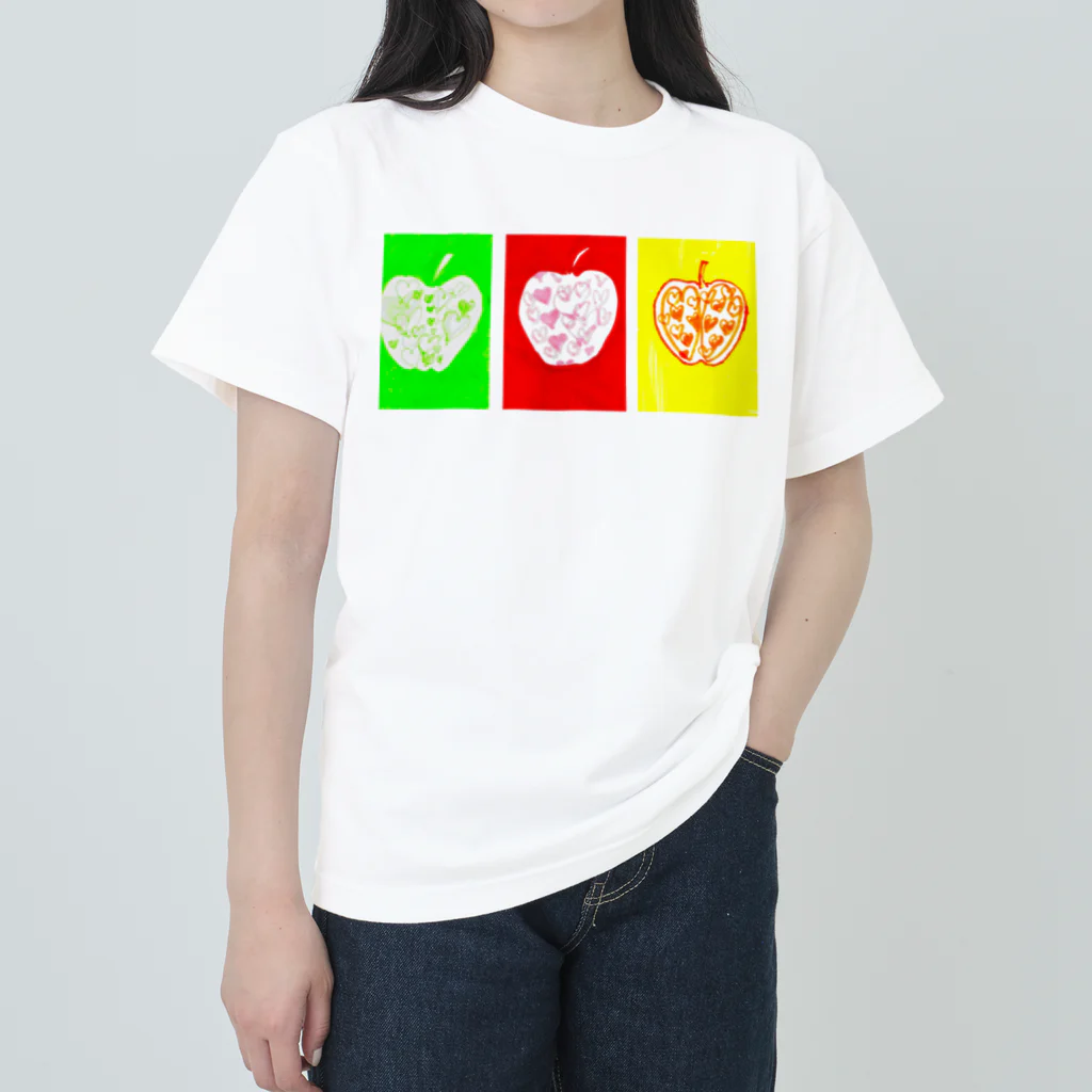 おとぼけ姉さんSHOPのりんご！りんご！りんご！ ヘビーウェイトTシャツ