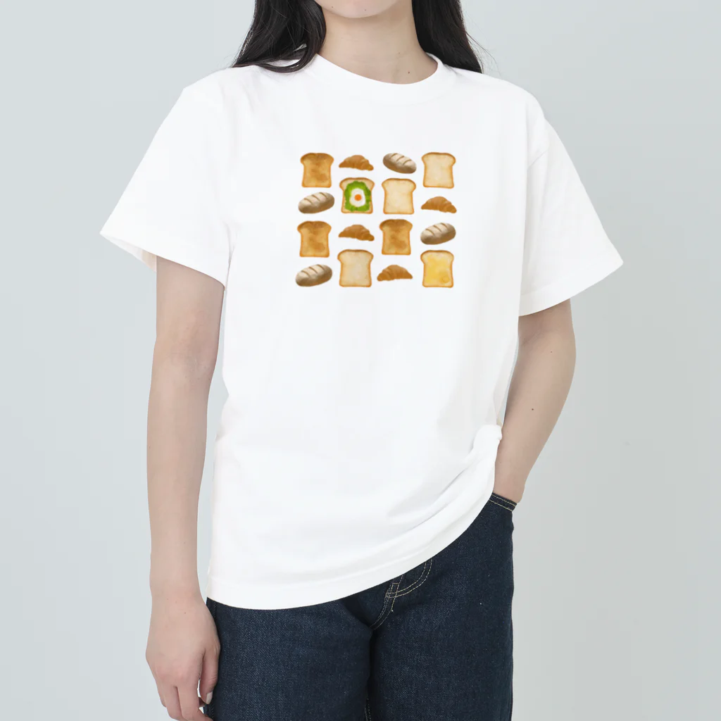 nao_pan_coffeeのいっぱいのパン ヘビーウェイトTシャツ