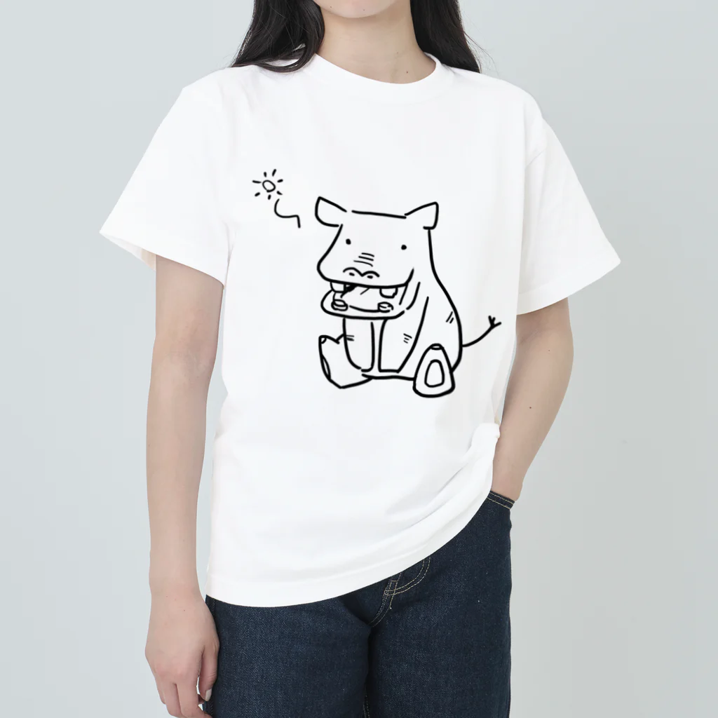 MIYA KAMIYAのぼんやりかばさん ヘビーウェイトTシャツ