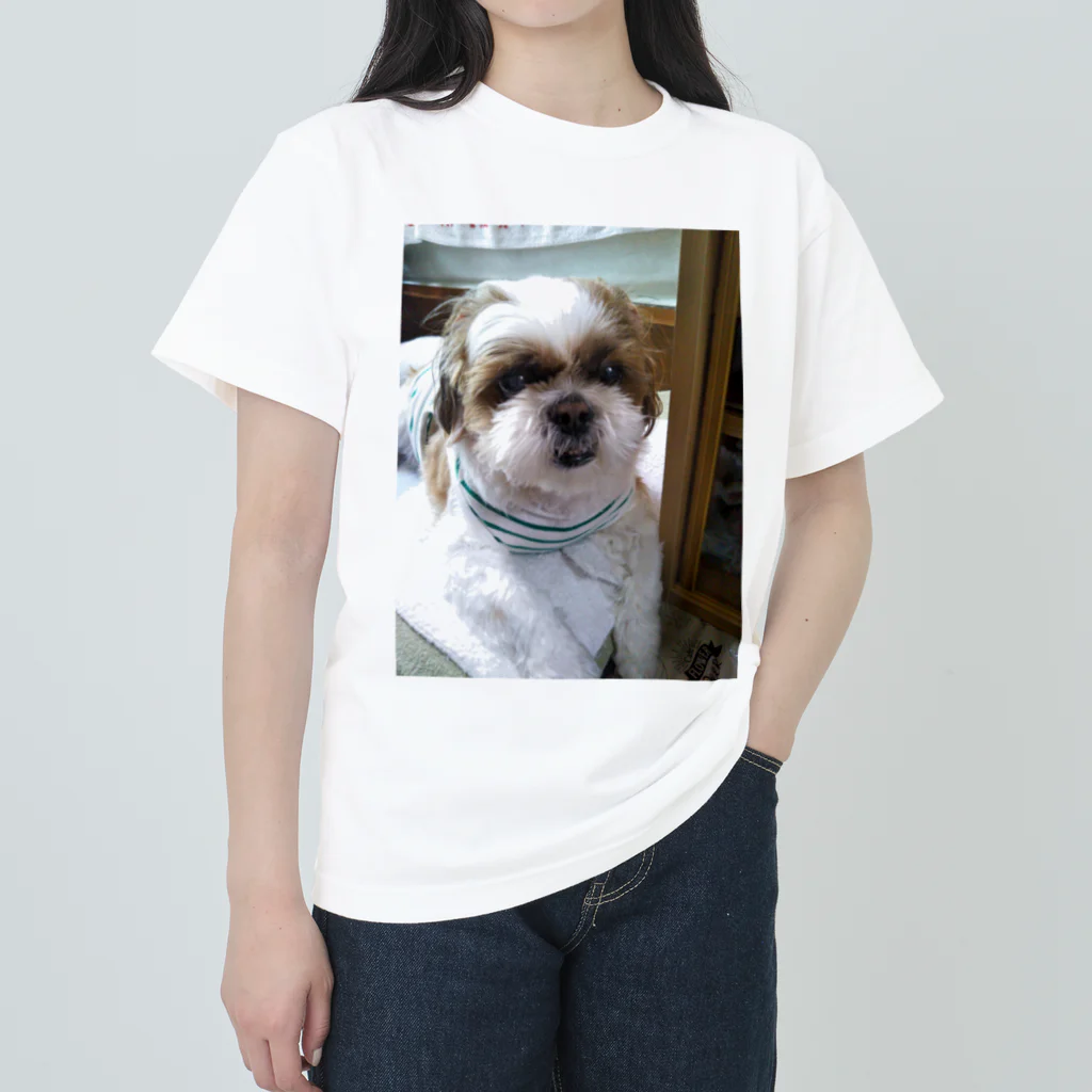 うさ子のおネエのショップのシー・ズー犬　ムクりん ヘビーウェイトTシャツ