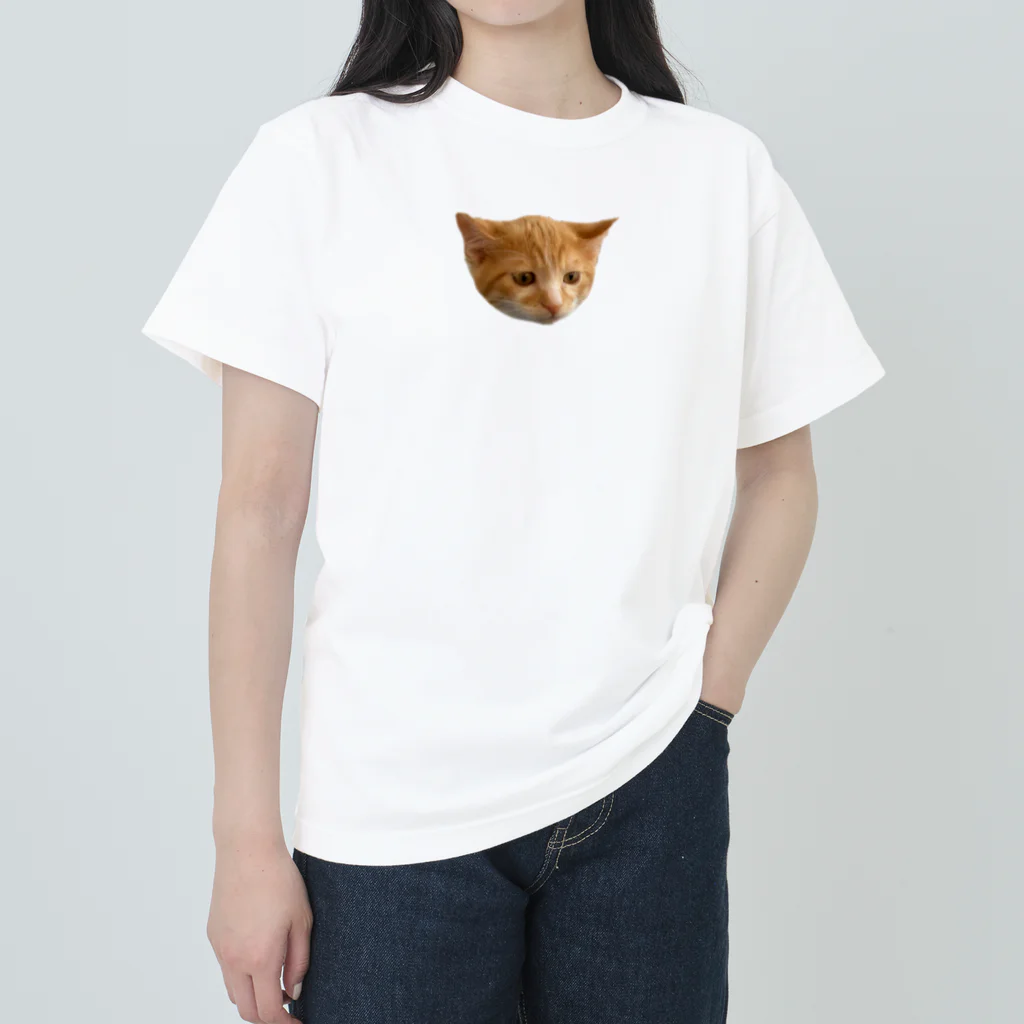 shisyu工房の茶トラのゆず ヘビーウェイトTシャツ