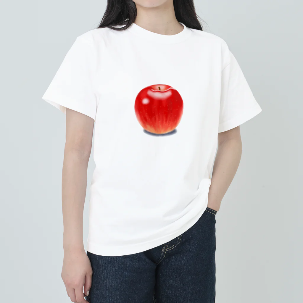 a-illustの手描きリンゴ🍎 ヘビーウェイトTシャツ