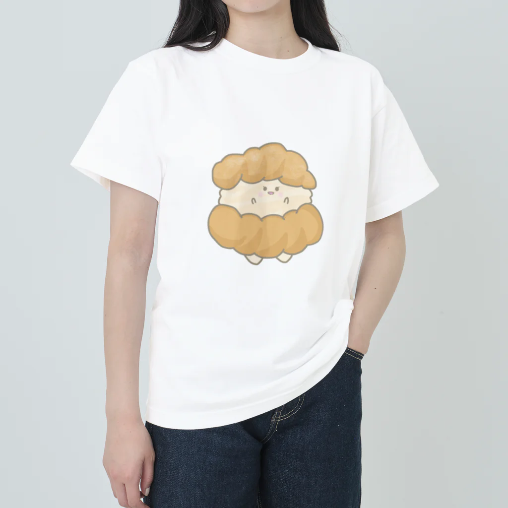 さきまるらんどのシュークリームのくりむちゃん Heavyweight T-Shirt