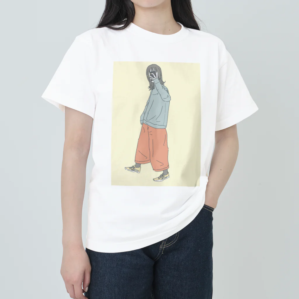 YU_SHOPのエモい女の子Tシャツ Heavyweight T-Shirt