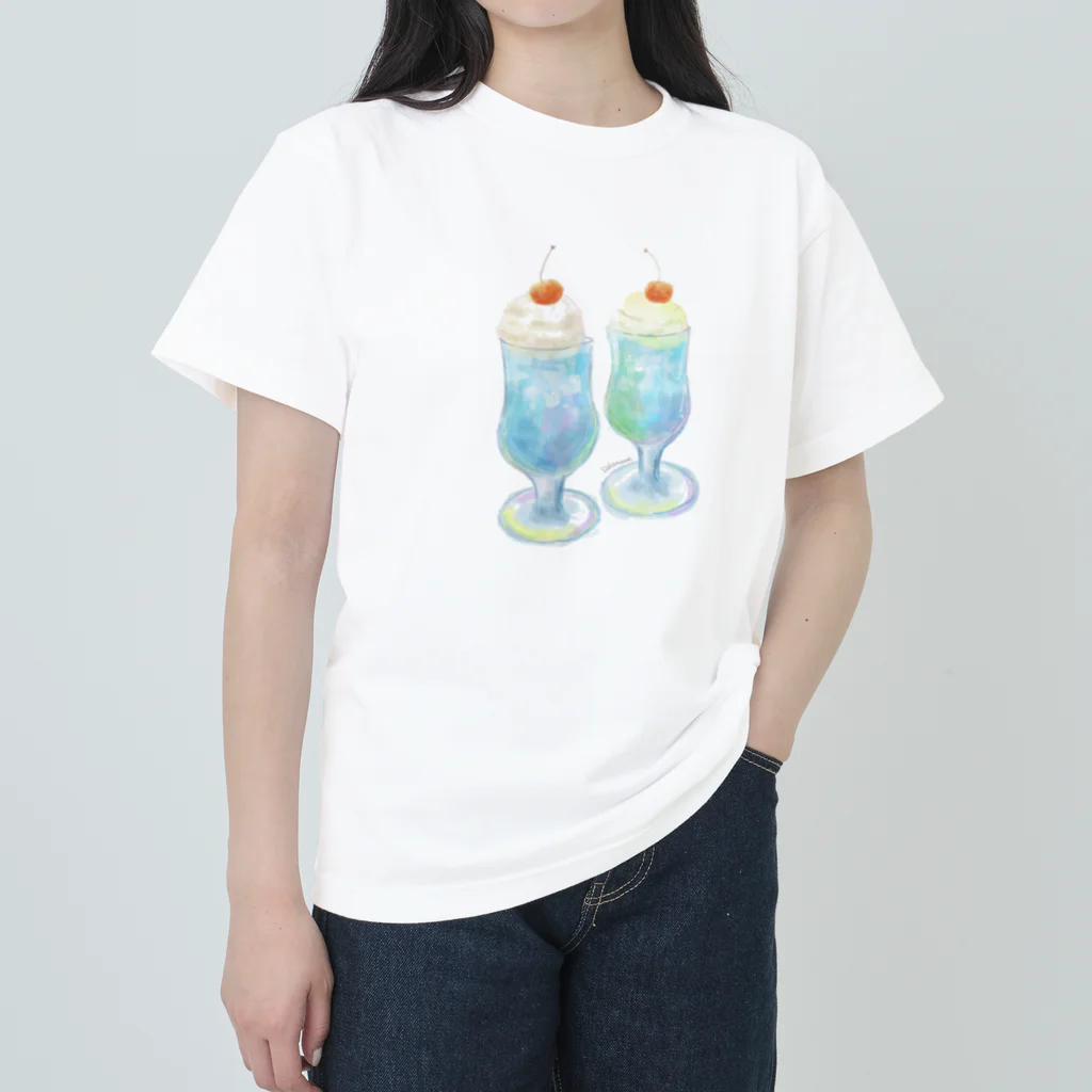 sakamouthのクリームソーダ ヘビーウェイトTシャツ