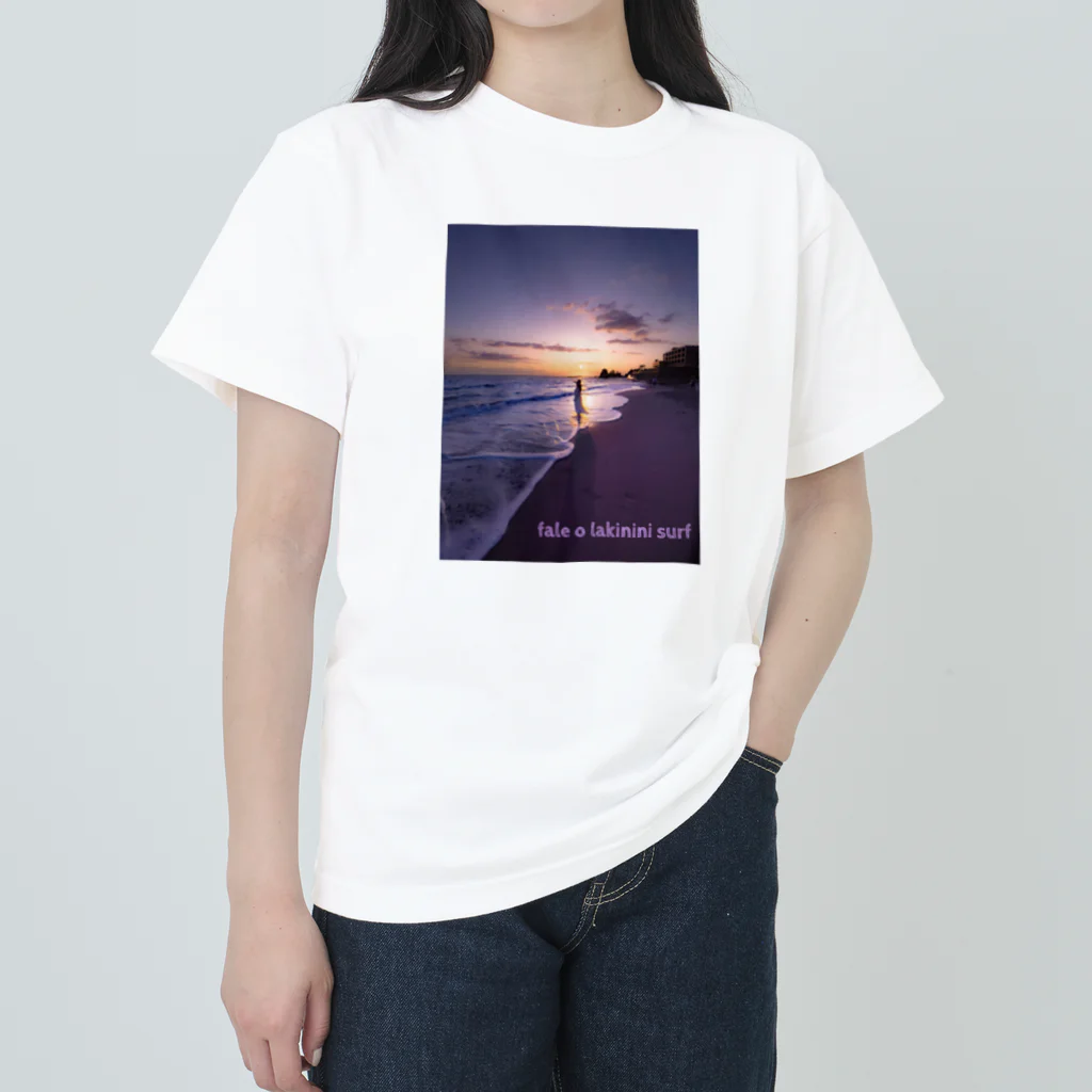 shoji'sのfale o lakinini surf akiya sunset ヘビーウェイトTシャツ