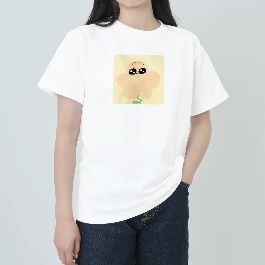 いちご大福もっちぃぃい。のｳﾙｳﾙﾌﾗ·ﾜｧｰｵﾋﾞｯｸﾘﾄﾞﾝﾄﾞﾝ ヘビーウェイトTシャツ