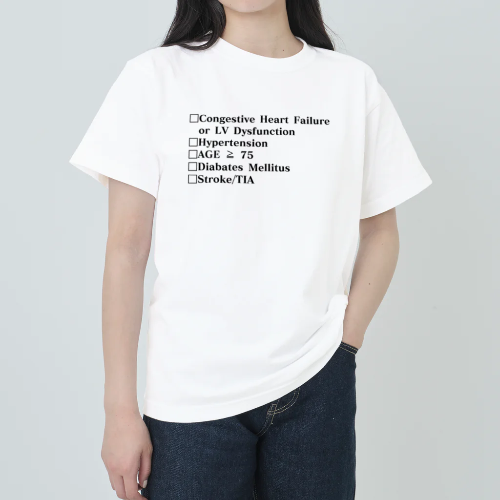 きむぬぃのCHADS2チェックリスト Heavyweight T-Shirt