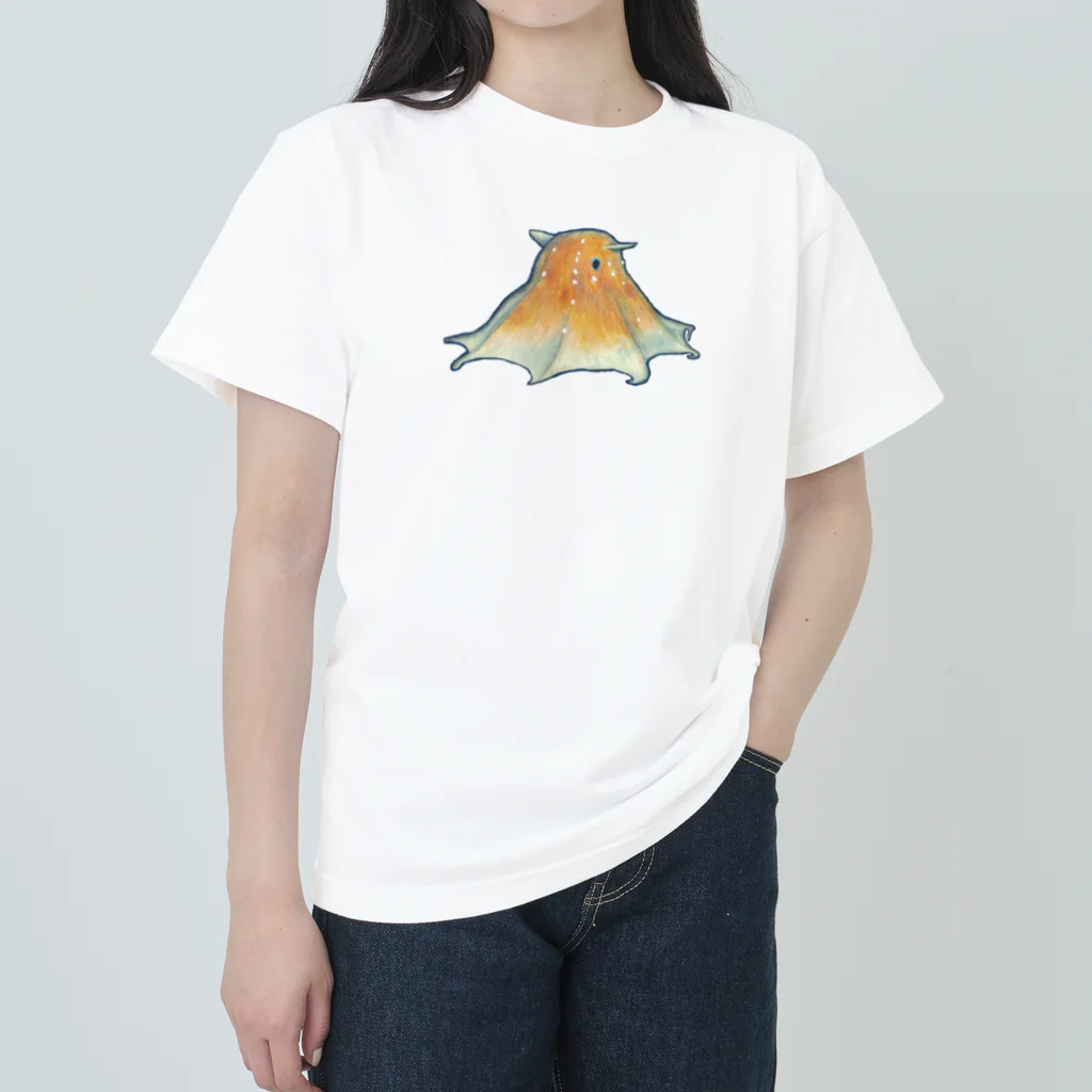 森図鑑の[森図鑑] メンダコ1匹バージョン ヘビーウェイトTシャツ