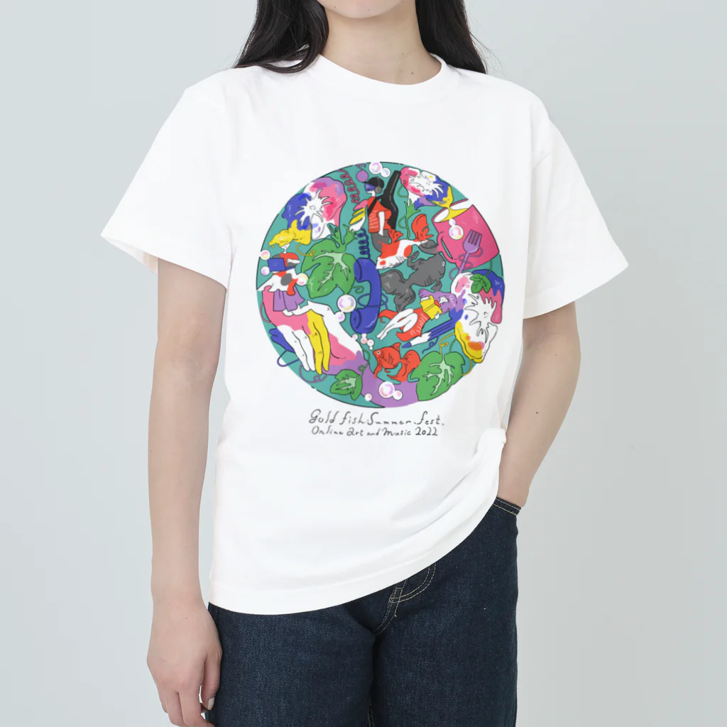 金魚たちの夏祭り👘🎋🎇の金魚たちの夏祭り 2022カラーモデル ヘビーウェイトTシャツ