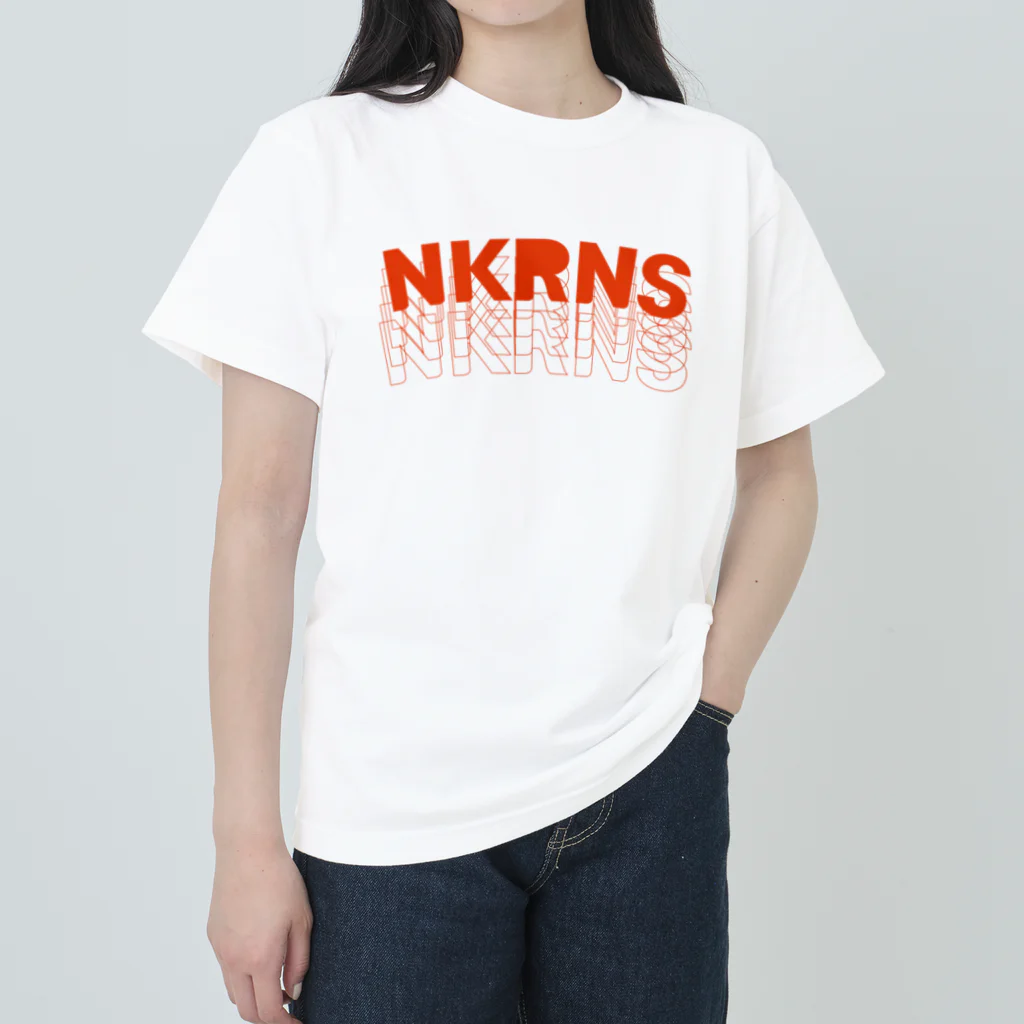 NKRNSのNKRNS - (フロント ロゴ / バック シーサー） ヘビーウェイトTシャツ