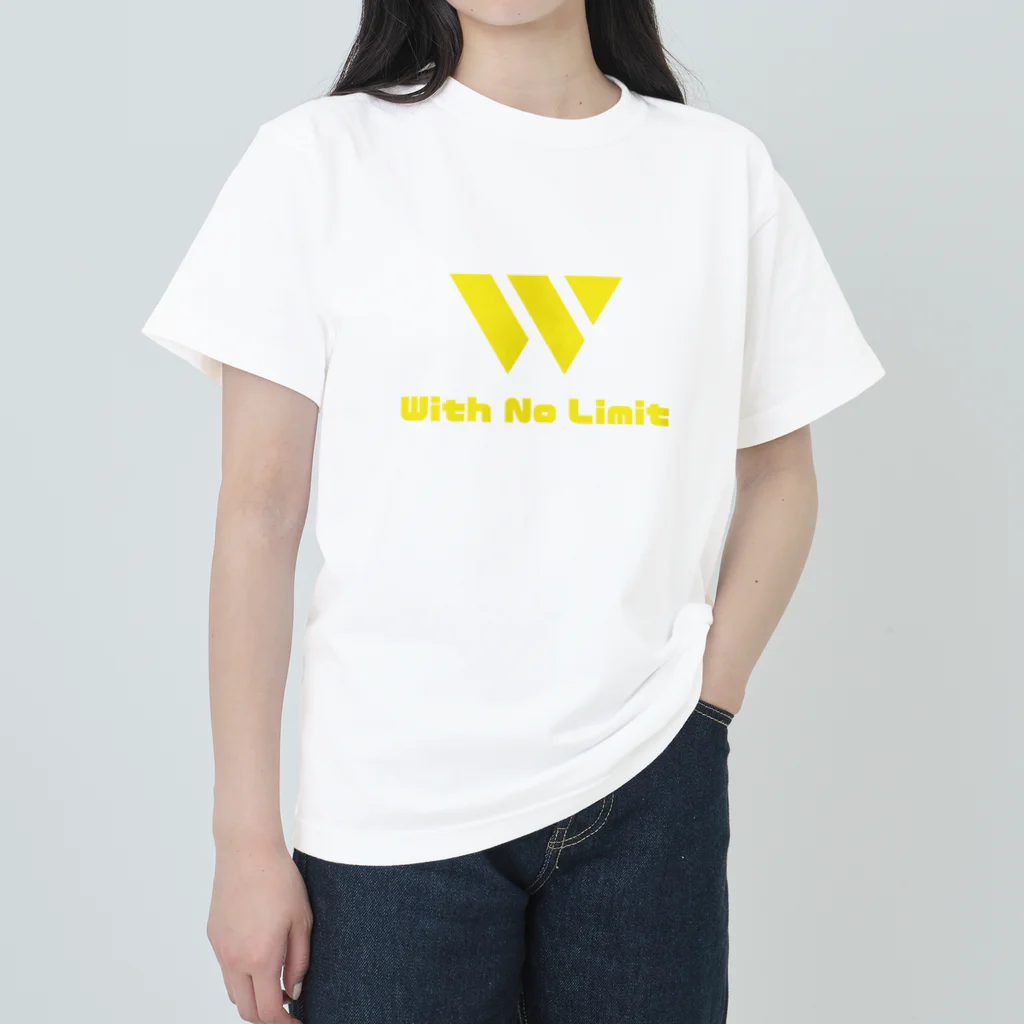 With No LimitのWith No Limit ロゴ Yellowバージョン ヘビーウェイトTシャツ