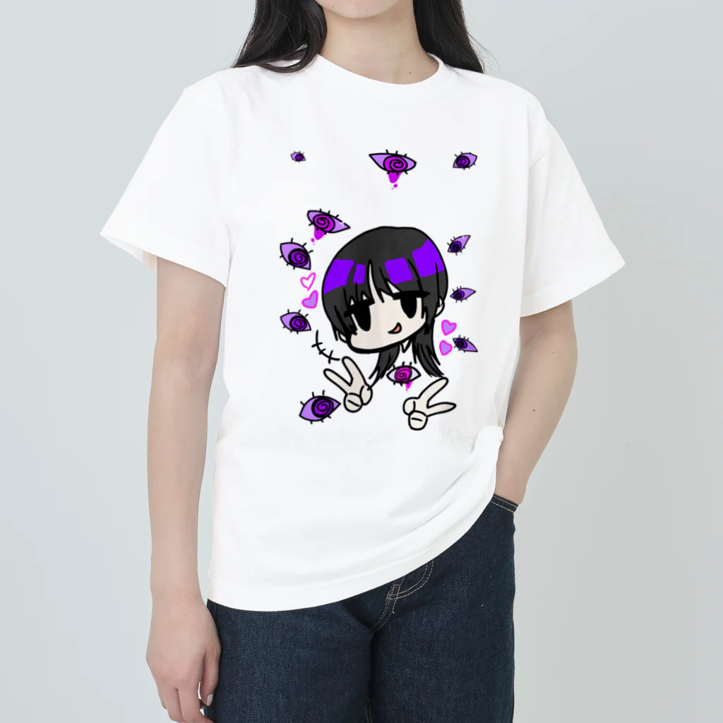 Cursed Eyeのうるふくん。 ヘビーウェイトTシャツ