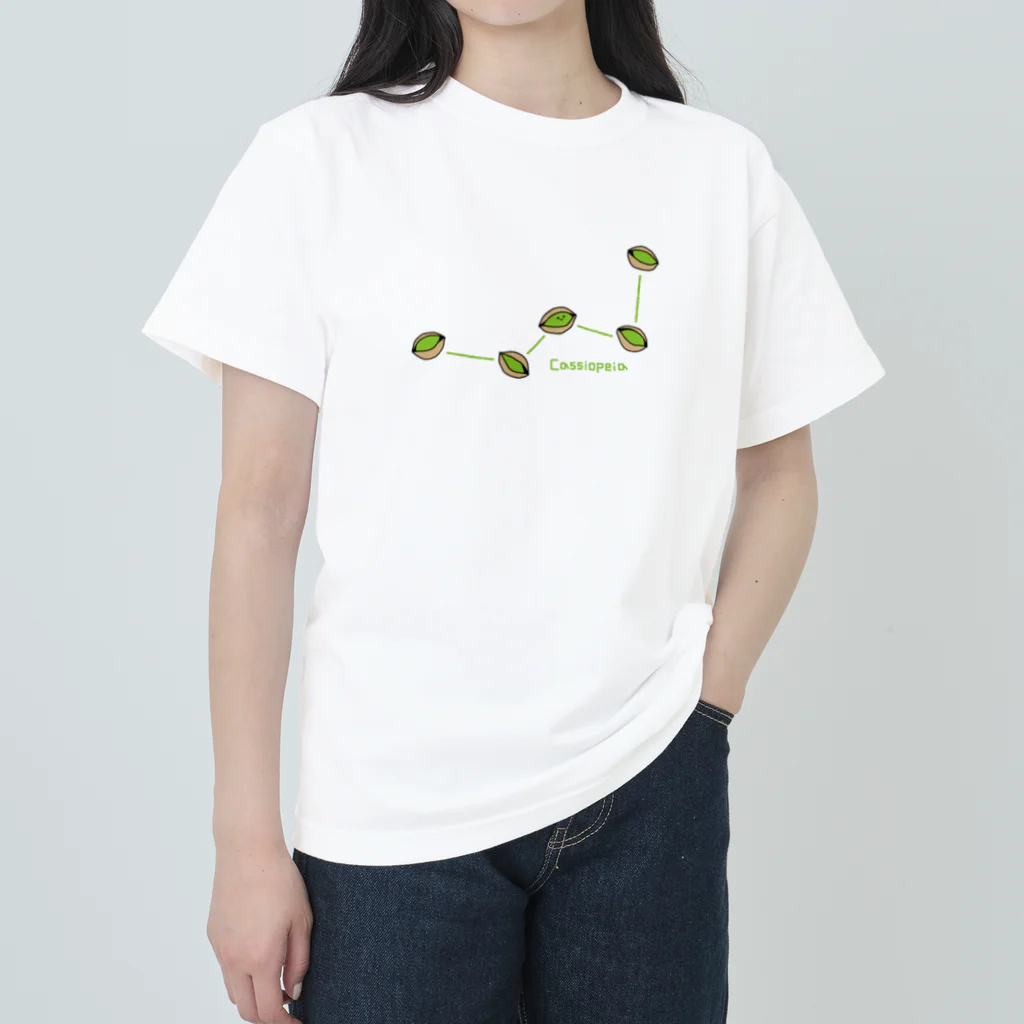 tafu tafuのピスターチオ／カシオペヤ座 ヘビーウェイトTシャツ