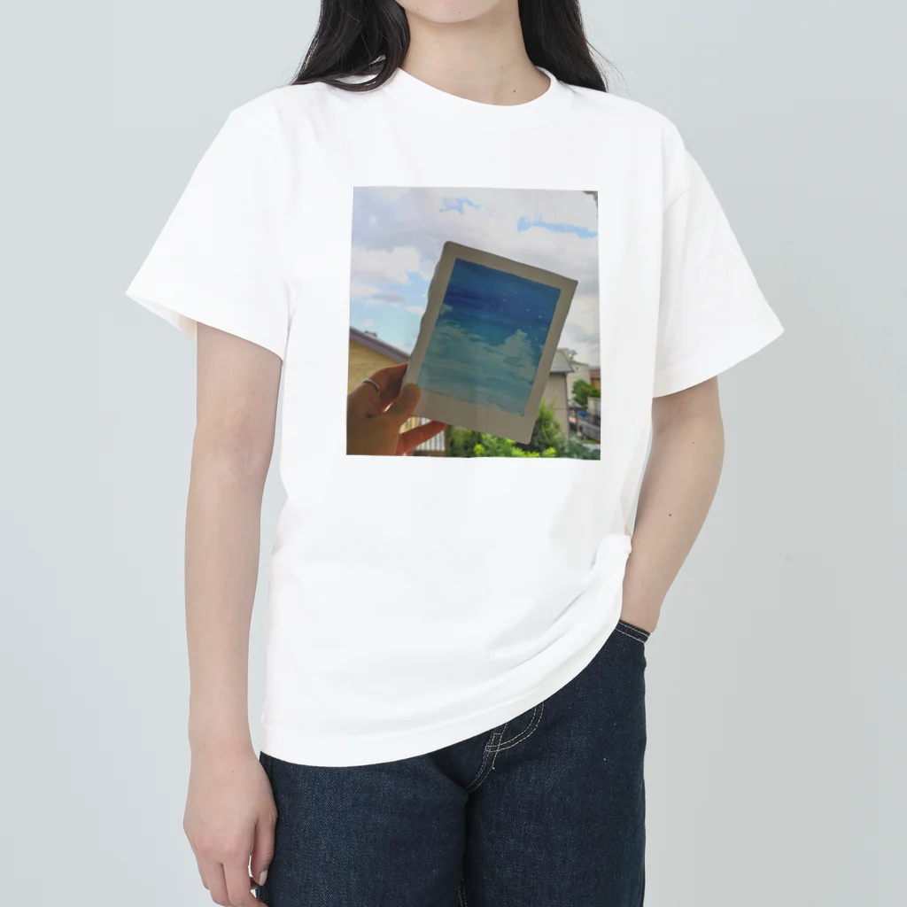 キャンバスアート_ショップの青空と蒼空と Heavyweight T-Shirt