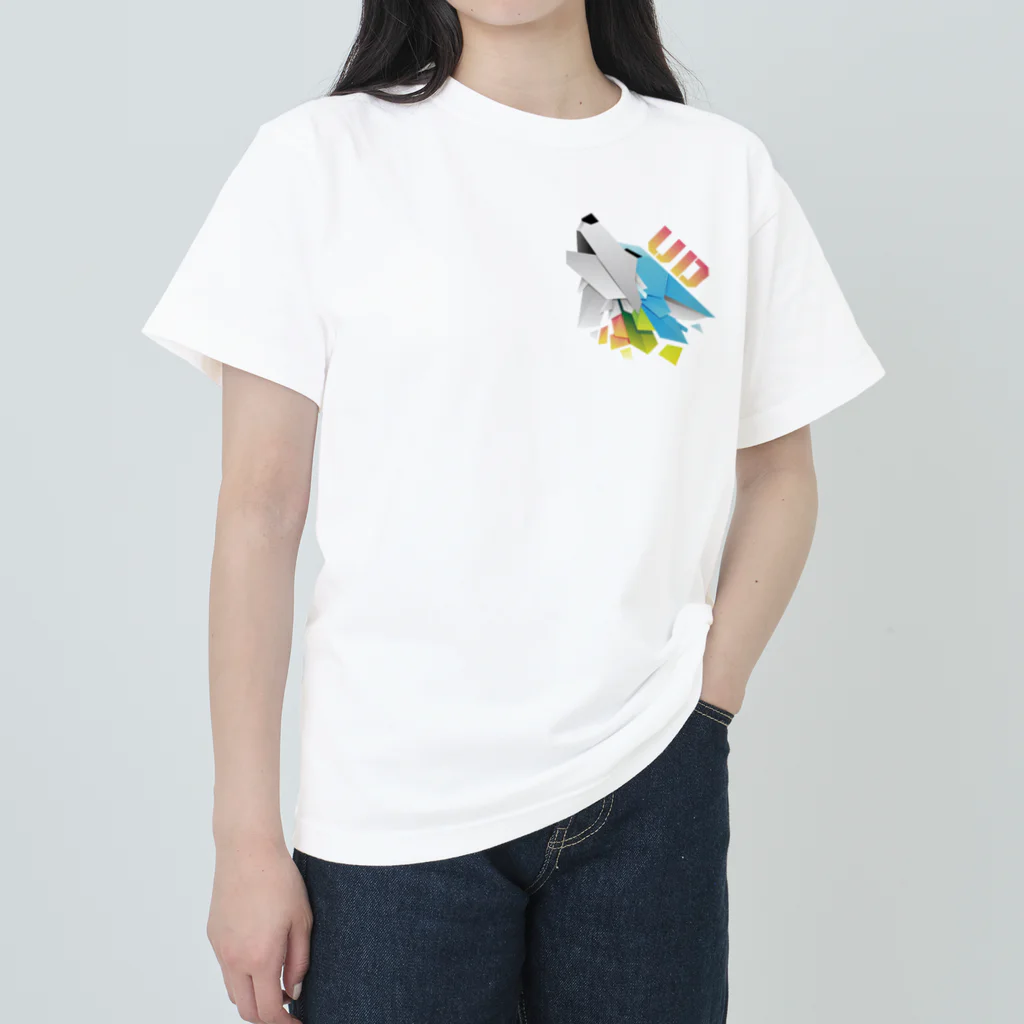 でぃのる NEWSTATE MOBILE 公式パートナーのUDアイコンロゴ01 Heavyweight T-Shirt