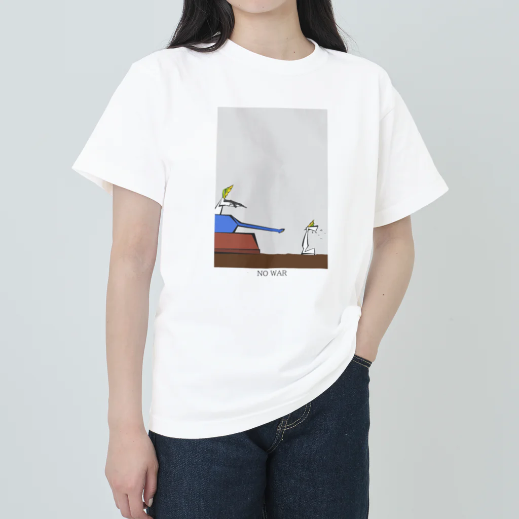 花瓶の疑問のNO WAR Heavyweight T-Shirt