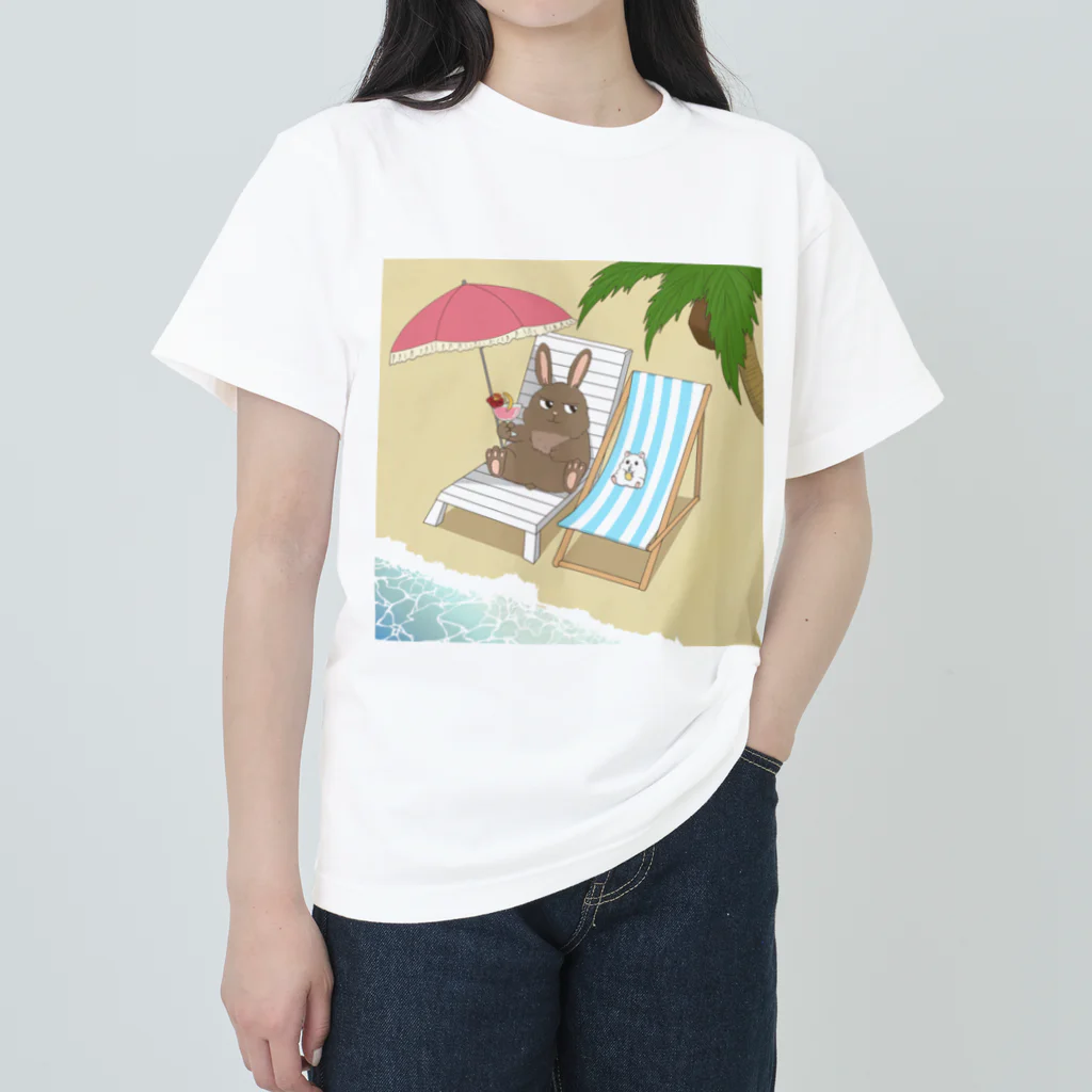 はむはむえどちゃんのはむうさ 夏のバカンス Heavyweight T-Shirt