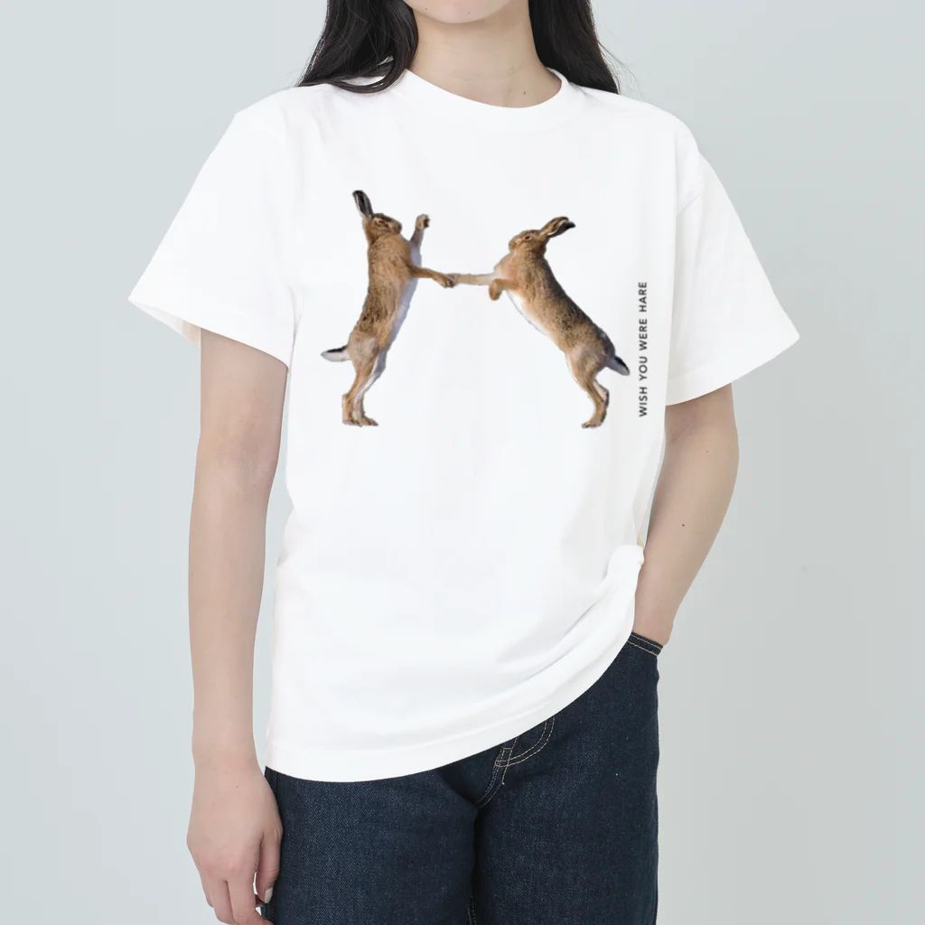 AngelRabbitsのWISH YOU WERE HARE ヘビーウェイトTシャツ