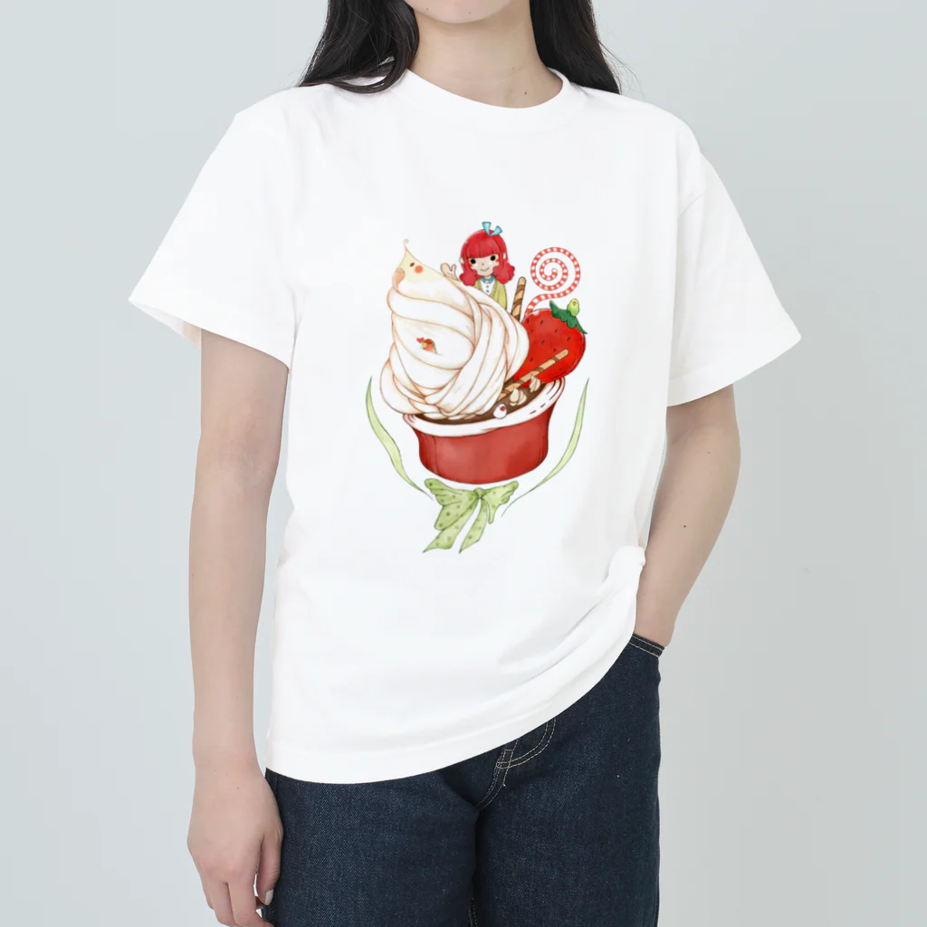 - LOVEBIRD -の召し上がれ Heavyweight T-Shirt