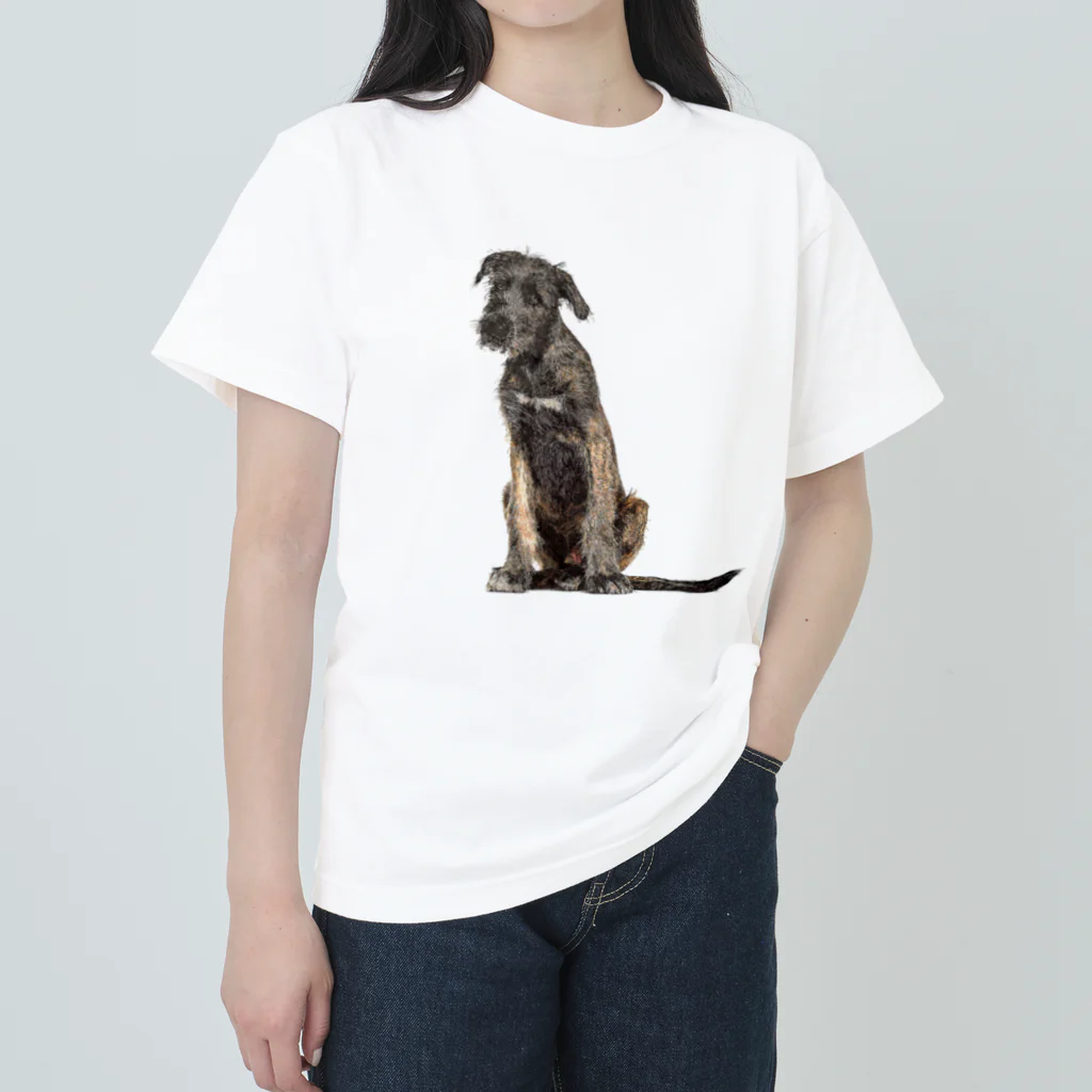 【CPPAS】Custom Pet Portrait Art Studioのクールなアイリッシュウルフハウンドドッグ Heavyweight T-Shirt