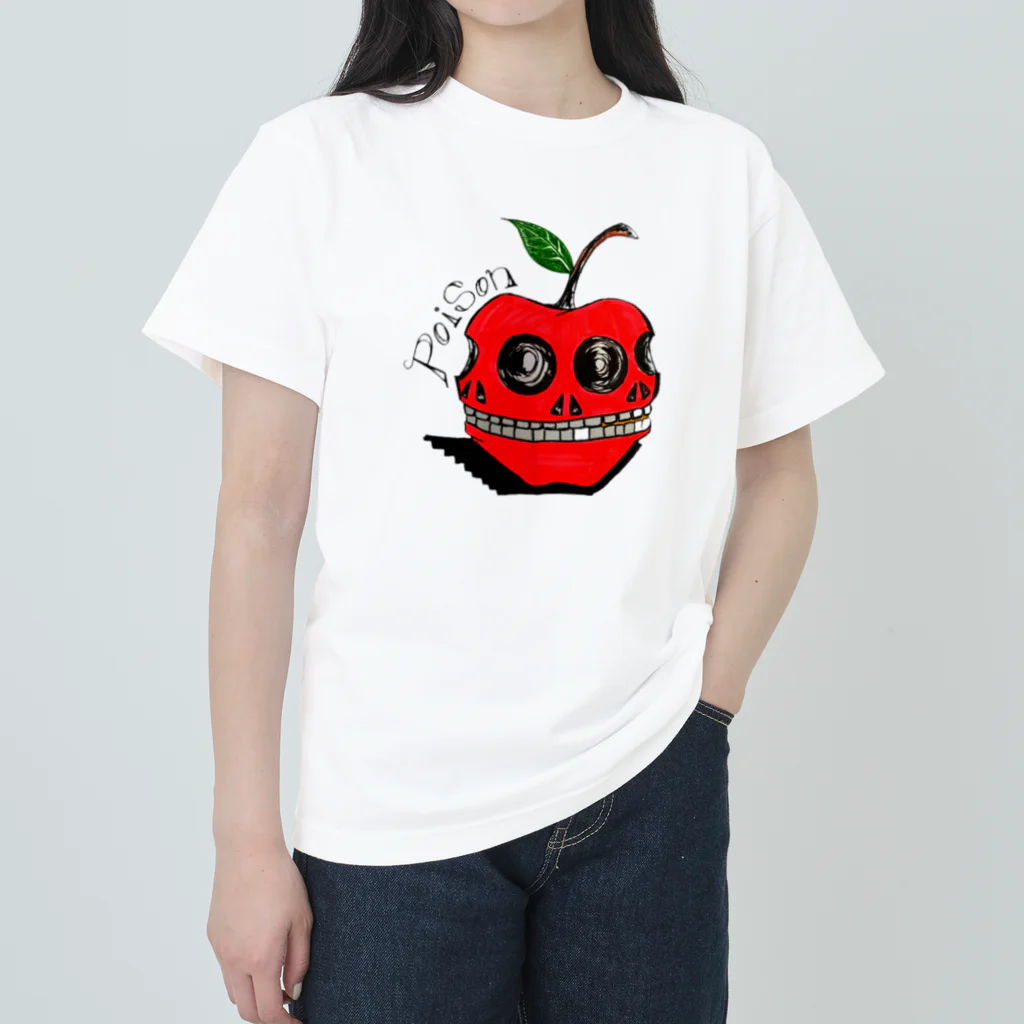 5Rocket-wifeのLady REDの林檎 Heavyweight T-Shirt