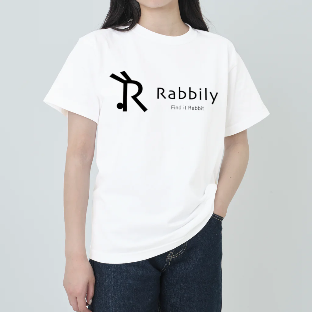 mukomaruのRabbily　Rogo+２ ヘビーウェイトTシャツ