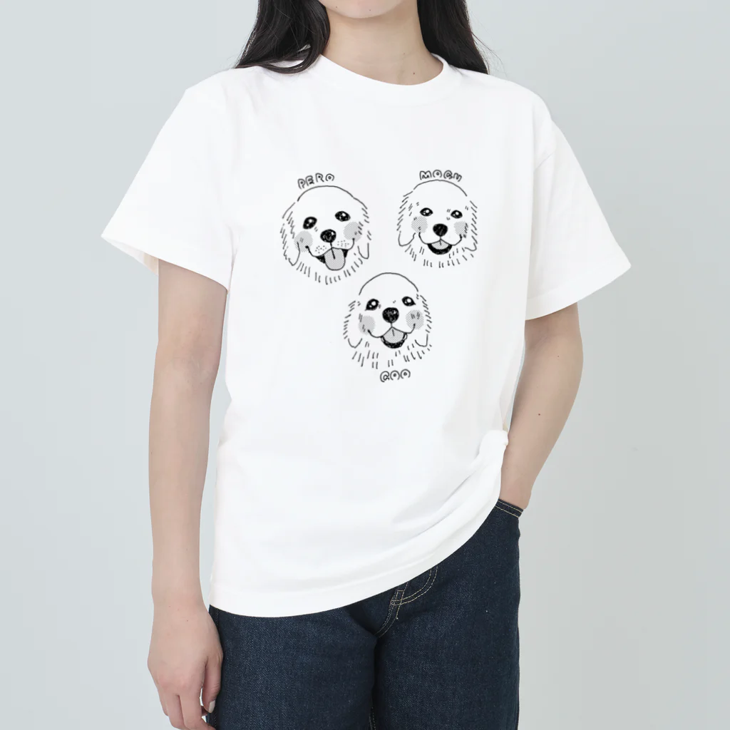 ペロちゃんファミリーのペロファミリー ヘビーウェイトTシャツ