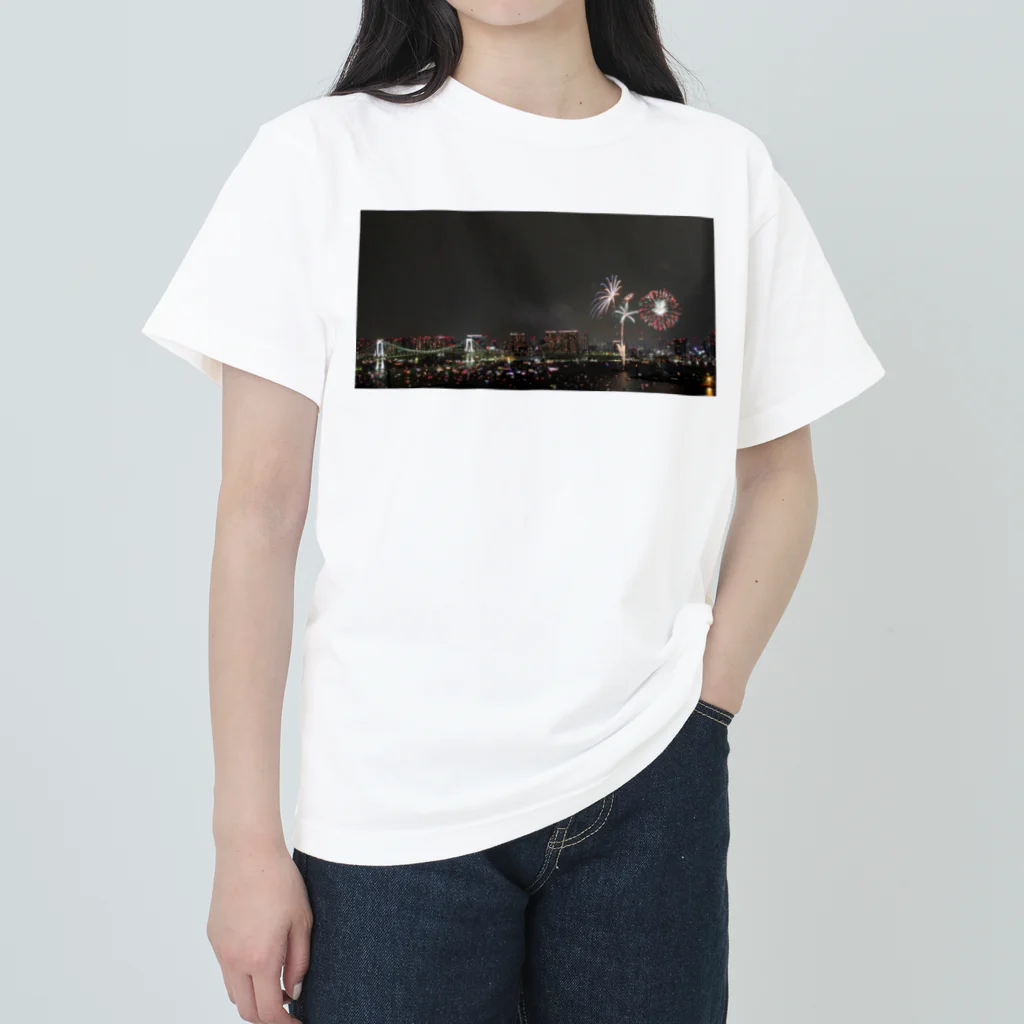 nokkccaの東京湾大華火祭 No.1 - Firework Festival - ヘビーウェイトTシャツ