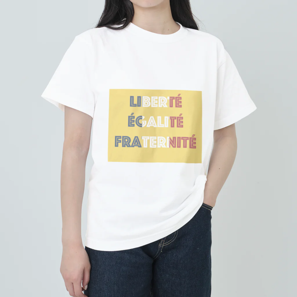 frenchfrenchのLiberté Égalité Fraternité Heavyweight T-Shirt