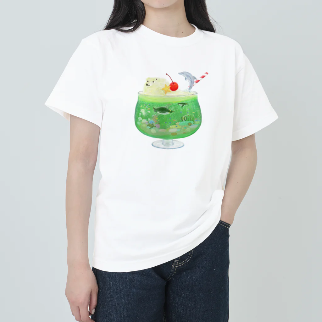 Icchy ぺものづくりのクリームソーダ ヘビーウェイトTシャツ