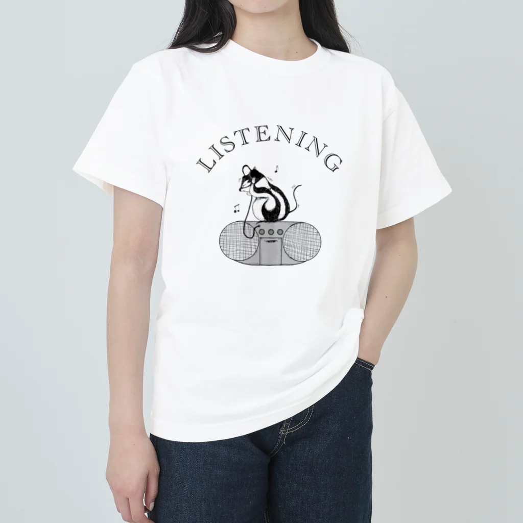 丸亀商店のRISU is listening. ヘビーウェイトTシャツ