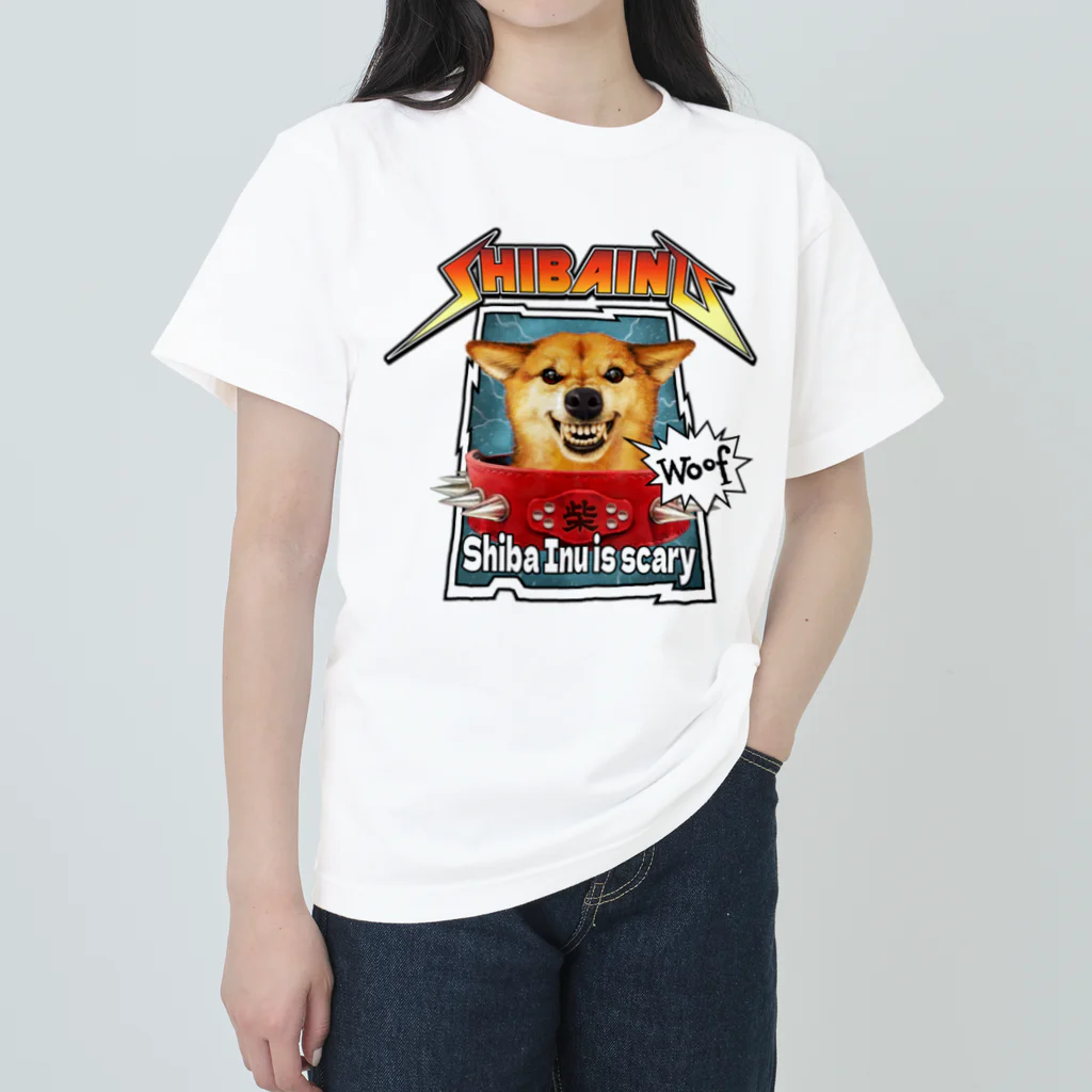 ケロケロワークスのロック柴犬 ヘビーウェイトTシャツ