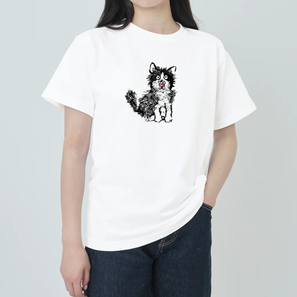 hare-yaの黒猫ニャー Heavyweight T-Shirt