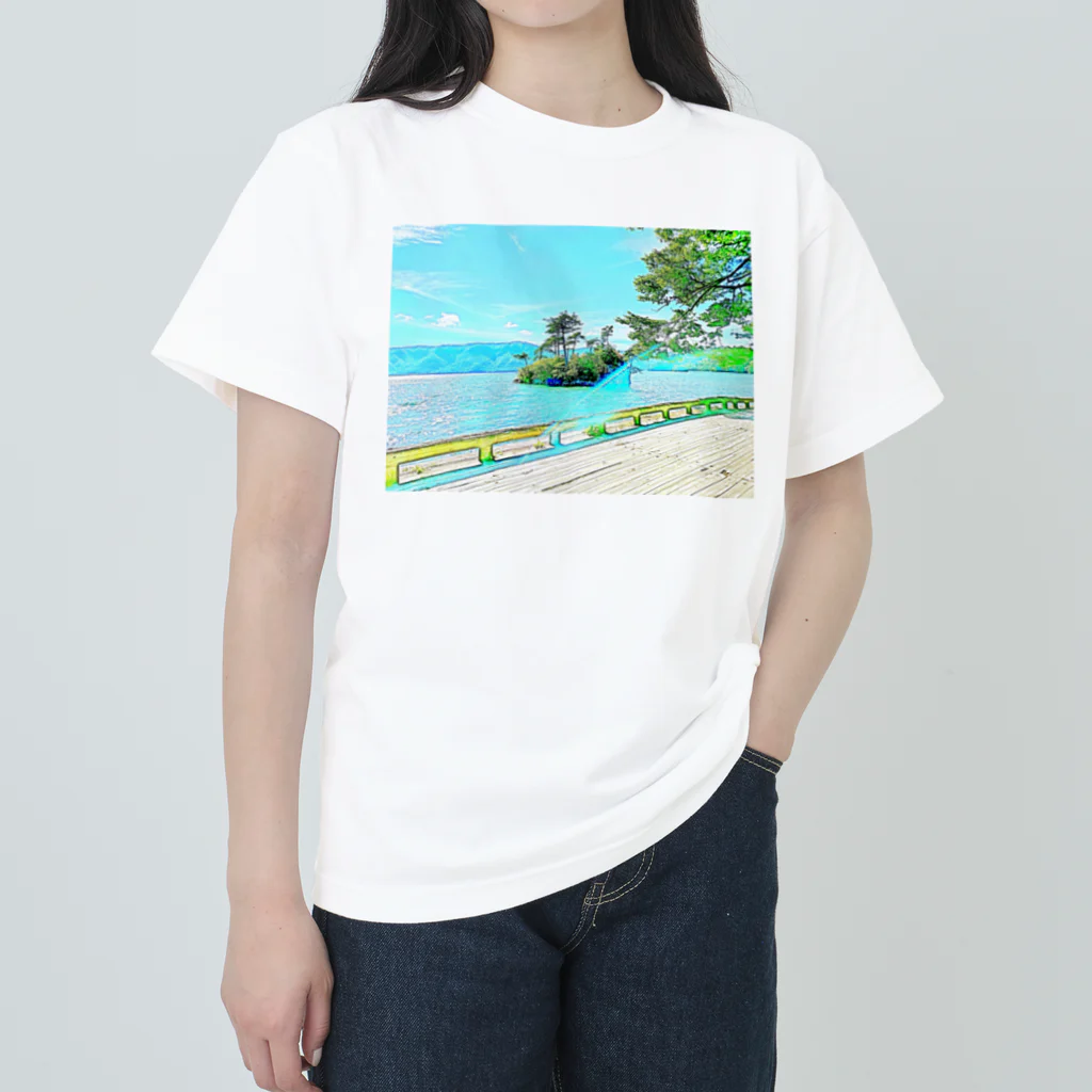 風と雨のショップの水辺。 Heavyweight T-Shirt